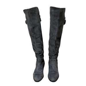 Calvin Klein Priscilla High Suede Boots-Size 8 US/38 EU